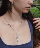 Rosemary Pendant on Long Funky Chain