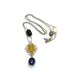 Rosemary Pendant on Long Funky Chain