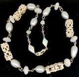 Rectangular Hallow Bead Necklace