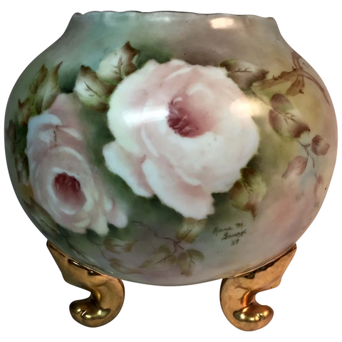 Hand Painted Rose Vase