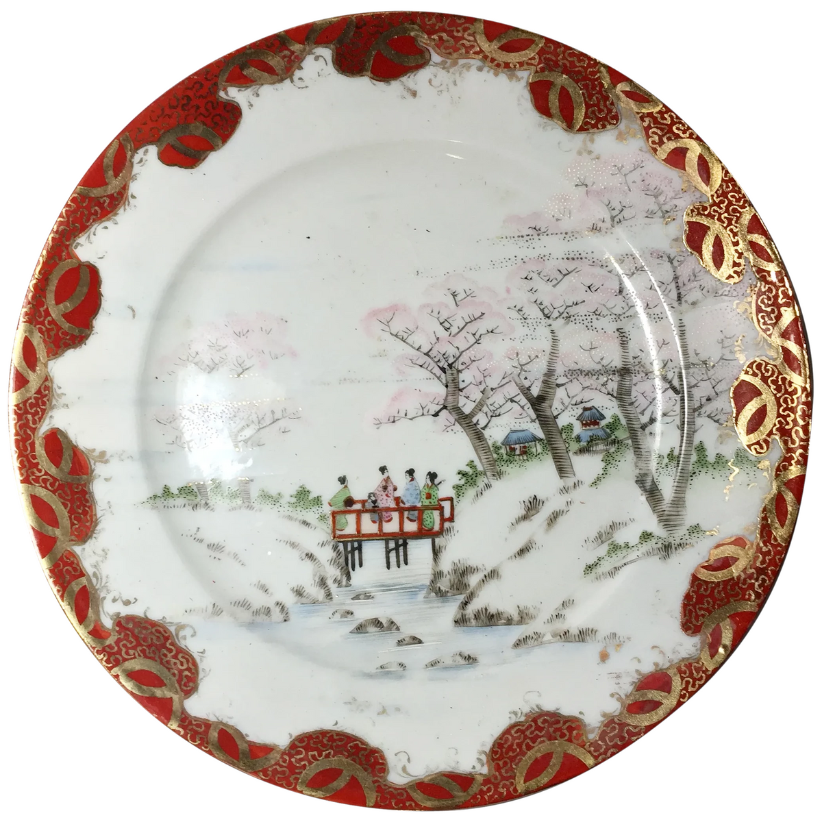 Set of 3 Japanese Cherry Blossom Plates Anna Biggs Designs