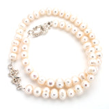 Long "X" Pearl Strand Necklace